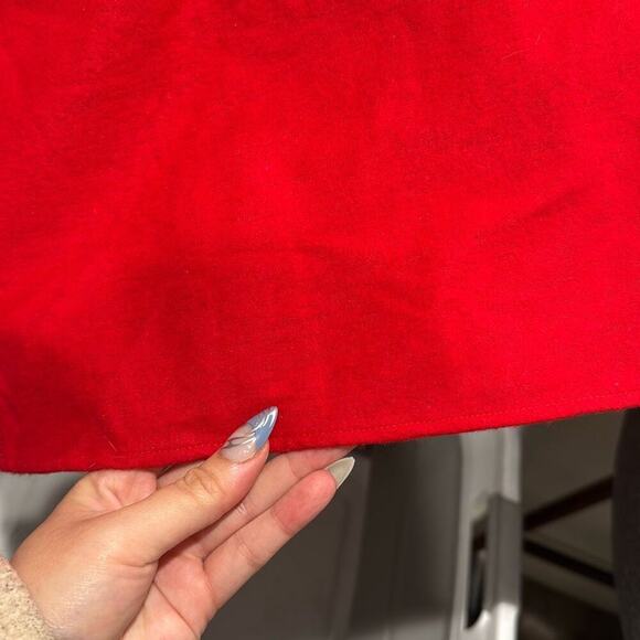 Disney Vintage Red Flannel Mickey Mouse Puff Print PJ Nightgown Size S/M - Picture 5 of 9